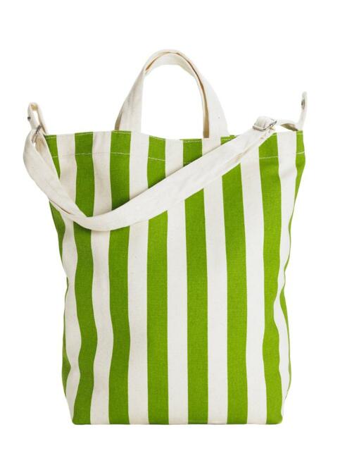 [바쿠백] 덕백 캔버스 토트백 Green Awning Stripe