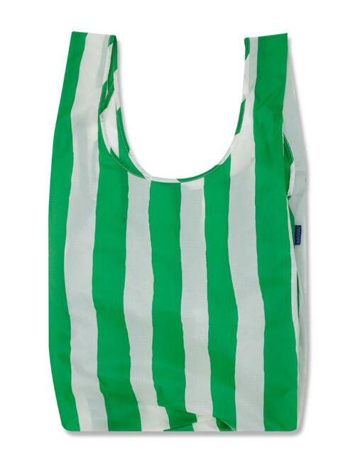 [바쿠백] 대형 빅사이즈 에코백 장바구니 Green Painted Stripe