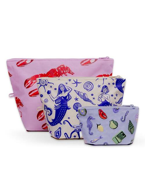[바쿠백] 고 파우치 3size 세트 Sea Creatures
