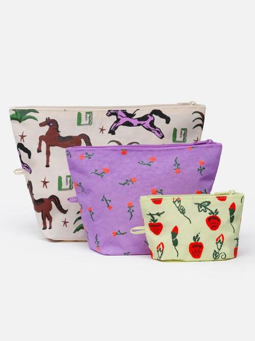 [바쿠백] 고 파우치 3size 세트 Painted Prairie