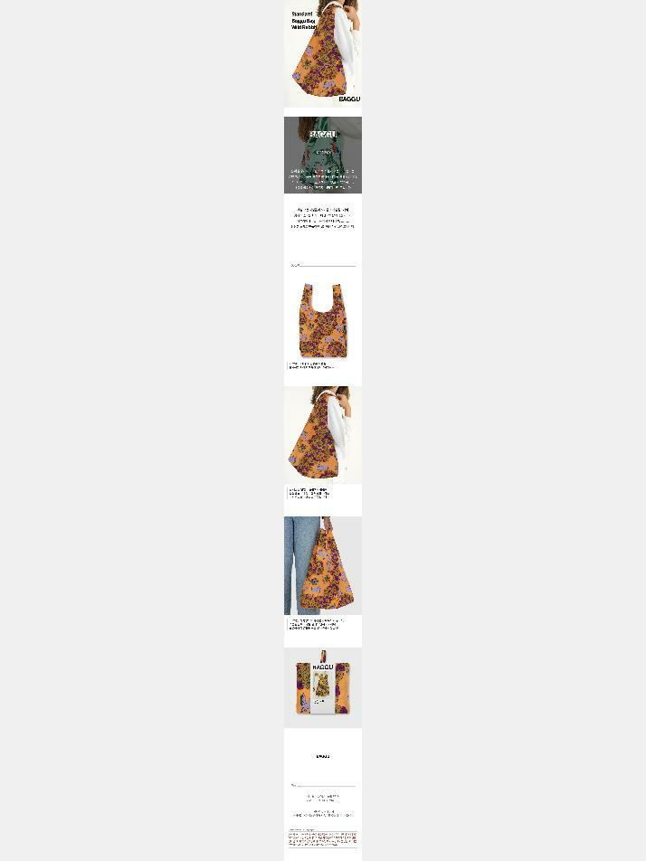 [바쿠백] 휴대용 장바구니 접이식 시장가방 Wild Rabbit