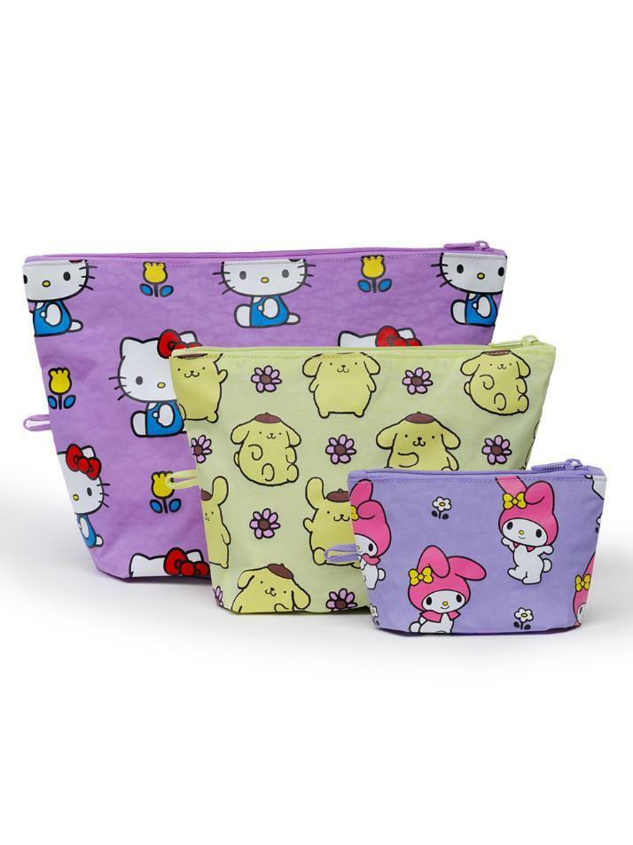 [바쿠백] 고 파우치 3size 세트 Hello Kitty Florals