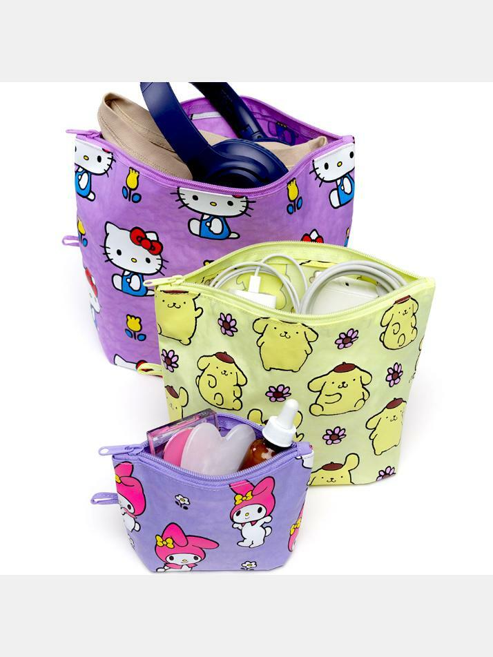[바쿠백] 고 파우치 3size 세트 Hello Kitty Florals
