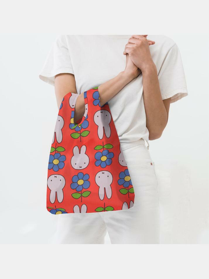 [바쿠백] 소형 베이비 에코백 장바구니 Flower Miffy