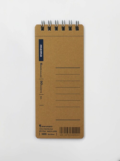 [마루망] N699 미니노트 크라프트 커버 A7 슬림 룰드