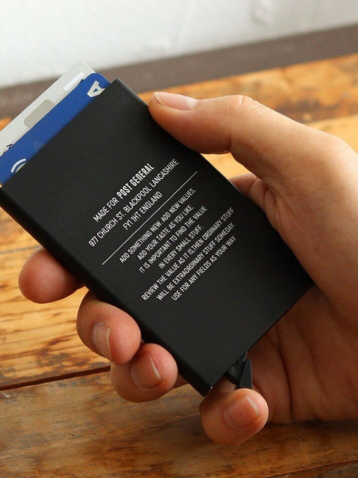 [포스트제너럴] 알루미늄 슬라이딩 카드지갑 홀더