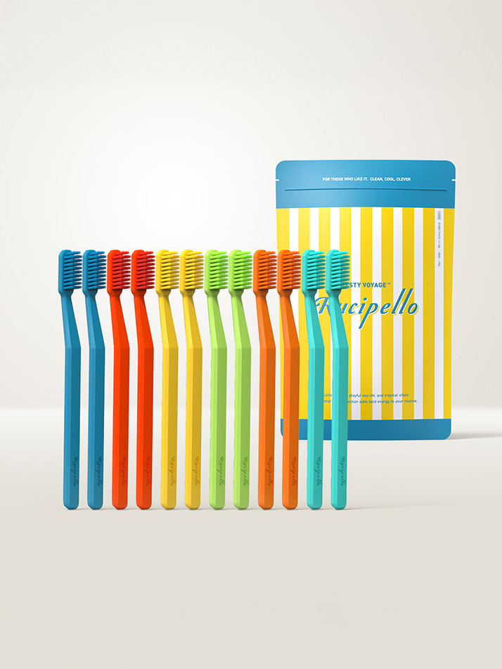 [루치펠로] 미카리프 7도 칫솔 12개입