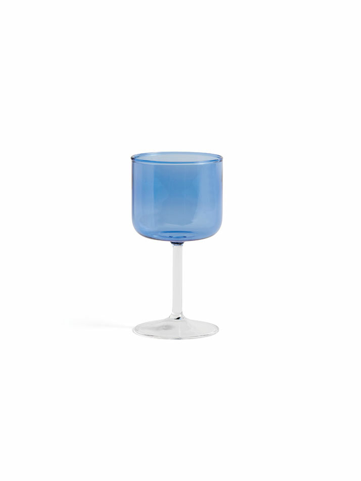 Tint Wine Glass Set of 2 Blue and clear