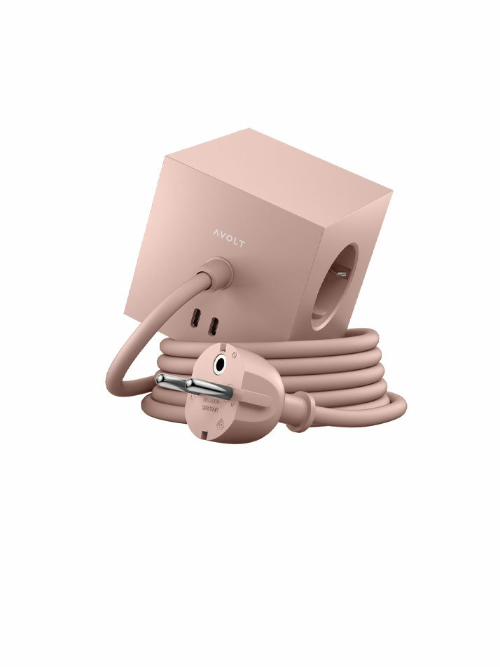 AVOLT Square 1 USB-C Old Pink