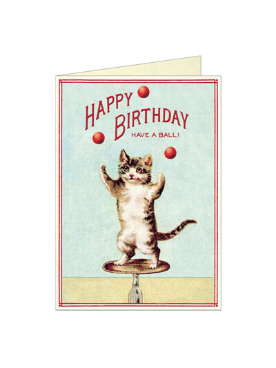 카발리니 생일카드 Juggling Cat