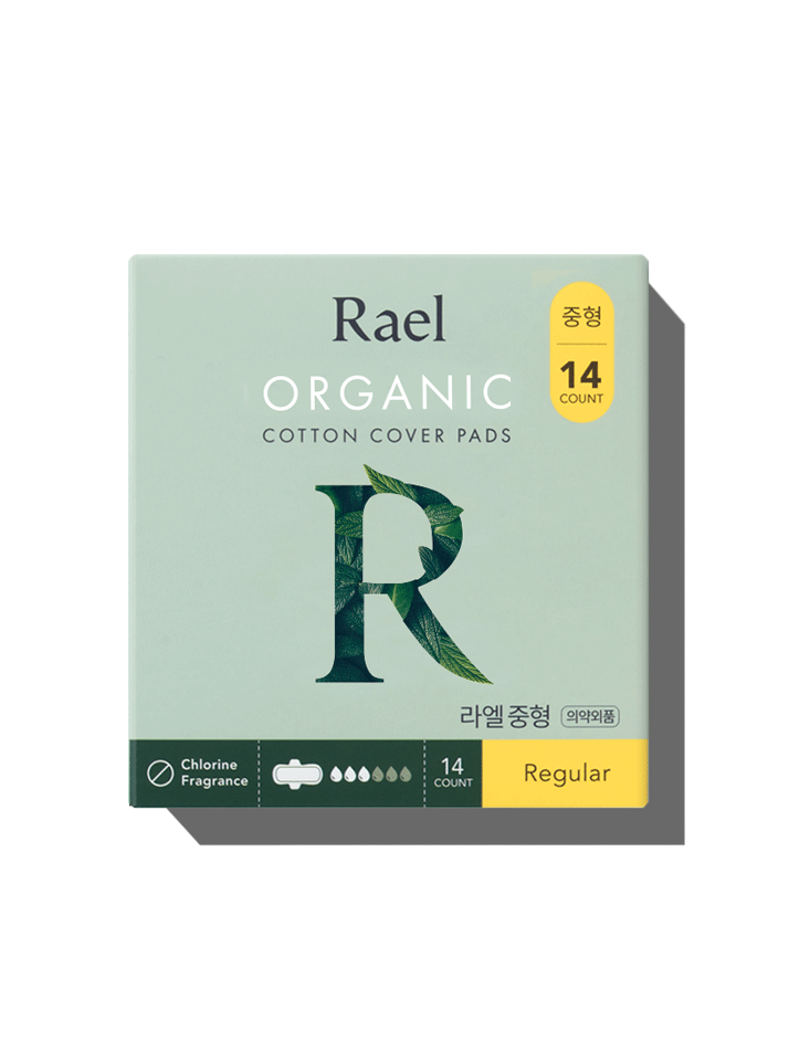 [라엘] 유기농 순면커버 생리대 중형 (14개입)