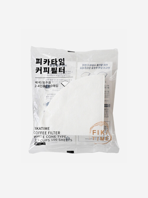 피카타임 콘 필터 - 4컵 화이트(100p)