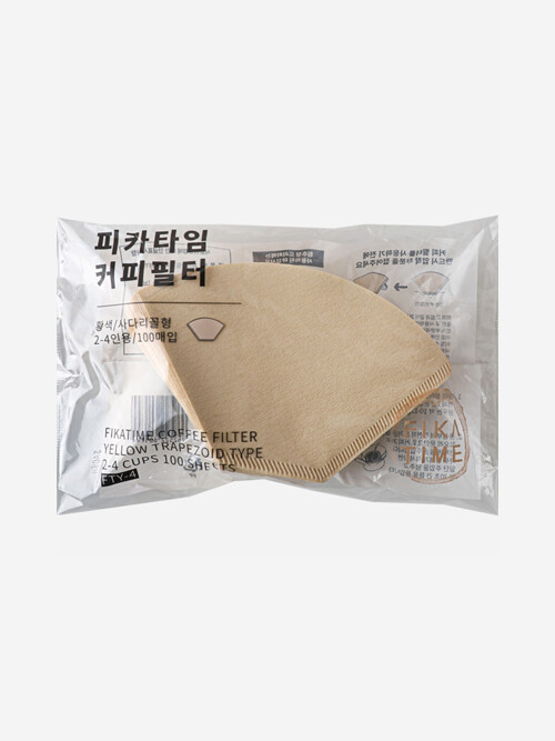 피카타임 부채꼴 필터 - 4컵 브라운(100p)