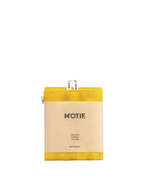 모티프 키친 크로스 키친 타올 - 옐로우
