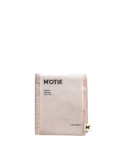 모티프 키친 크로스 행주 - 핑크