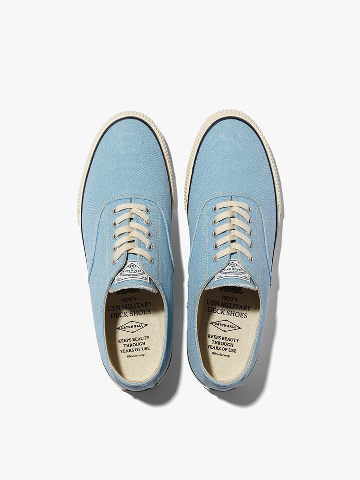 MILITARY USN DECK SHOES _ Marina blue taped
