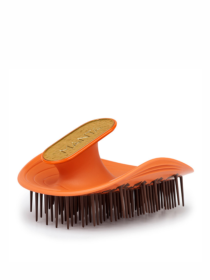 곱슬머리용 만타 헤어브러쉬 오렌지