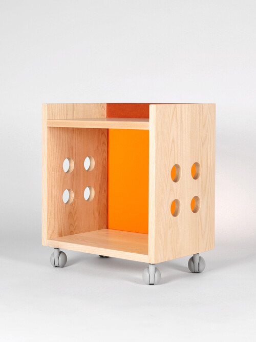 Ando_01 Side Table (Orange) Ash wood