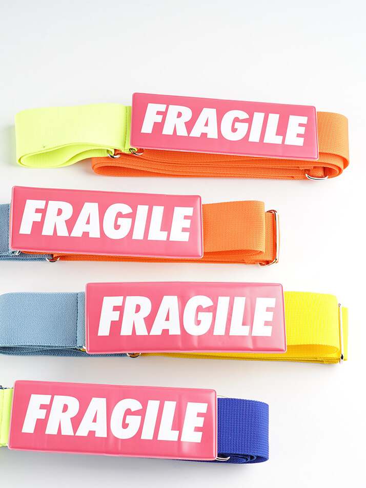 고비욘드 엘라스틱캐리어 벨트_Fragile(오렌지/형광그린)