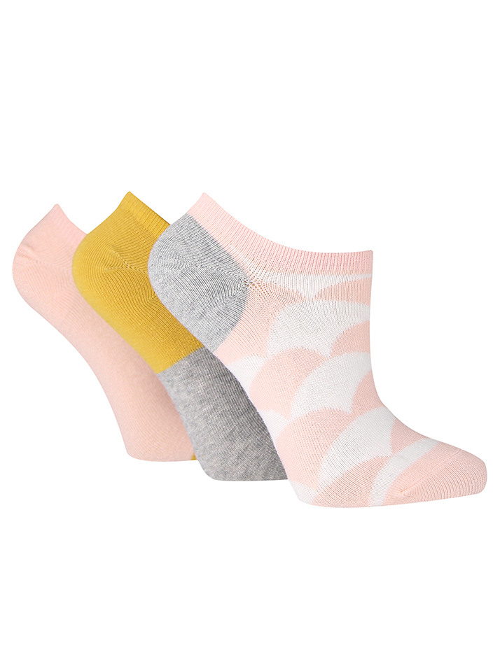 여성 발목 핑크 아치 양말 세트