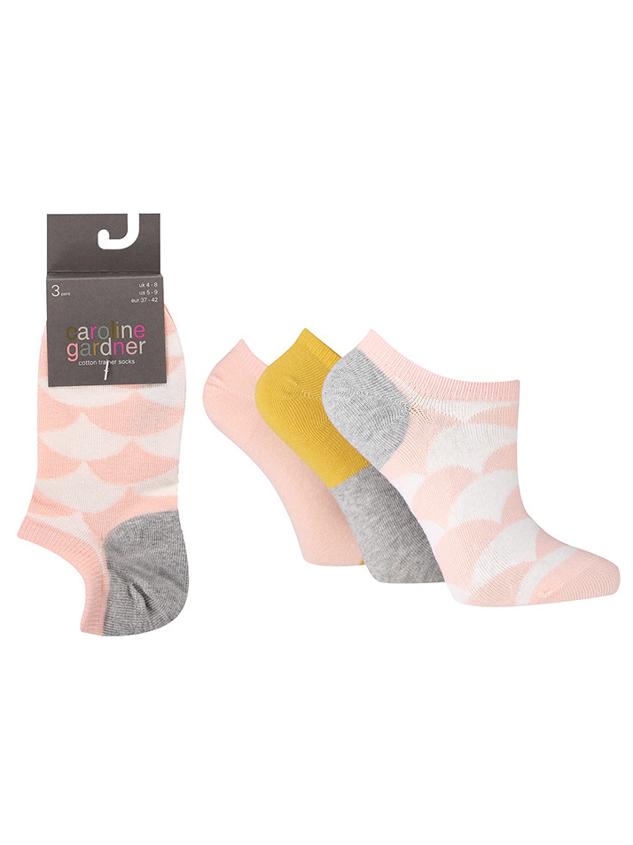 여성 발목 핑크 아치 양말 세트