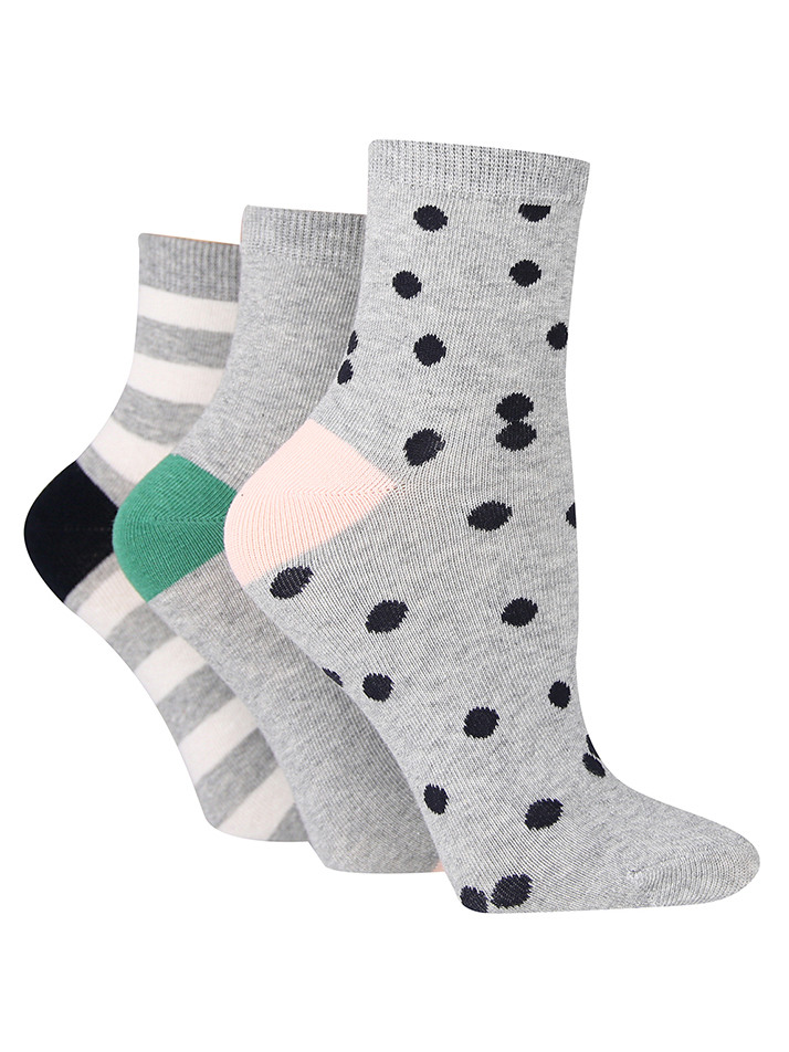 여성 반목 그레이 도트 양말 세트