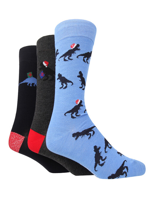 남성 산타 공룡 양말 세트