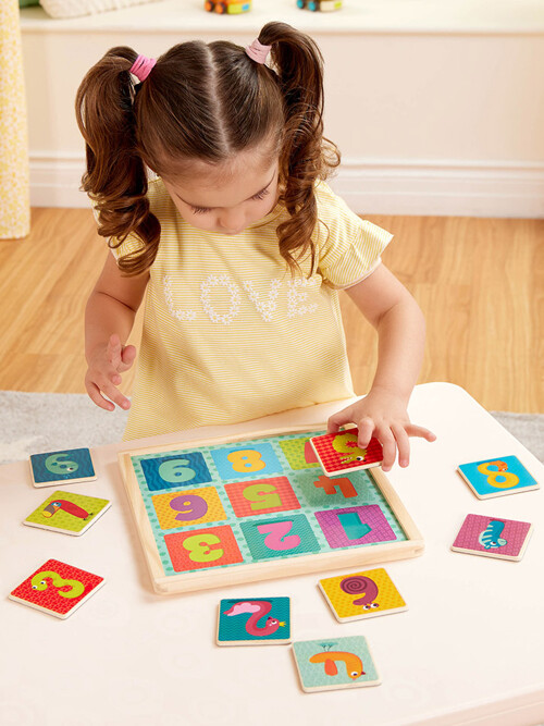 [브랜드B] 동물숫자보드판 원목퍼즐