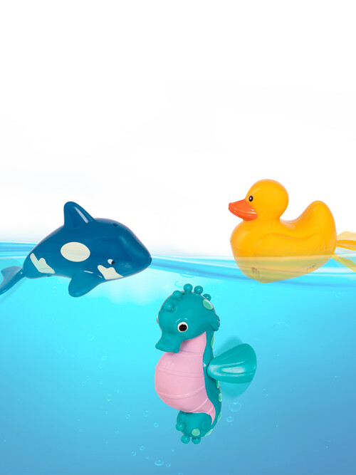 [밧핫] 꼬물꼬물목욕놀이-해마 목욕놀이 태엽 장난감