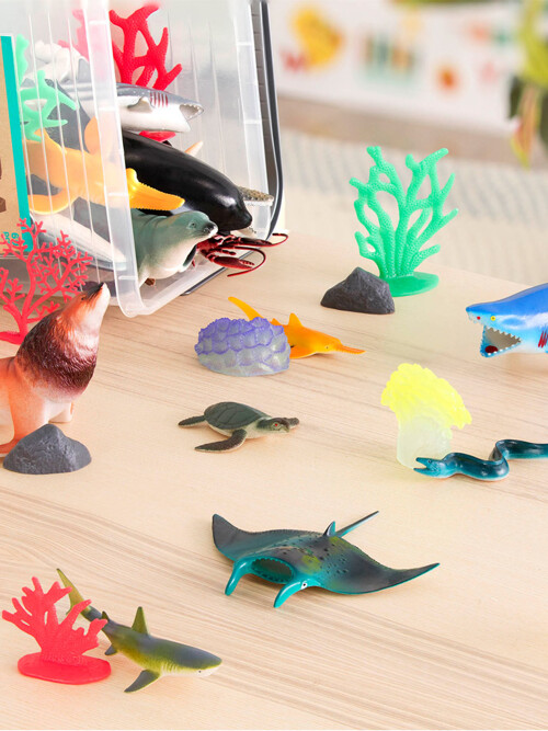 [테라] 바다세계버켓60피스 피규어 장난감