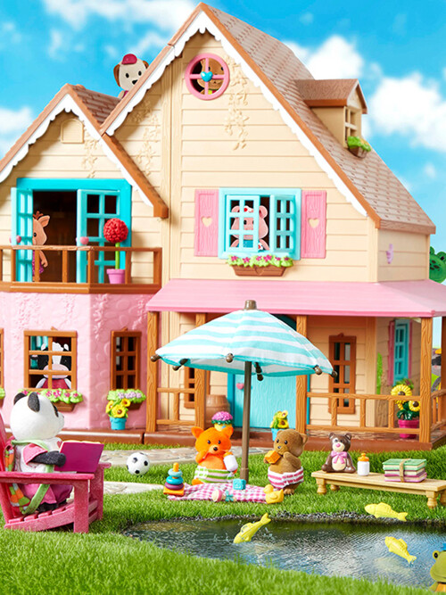 [우디즈패밀리] 불이들어오는코티지3층집 소꿉놀이 역할놀이