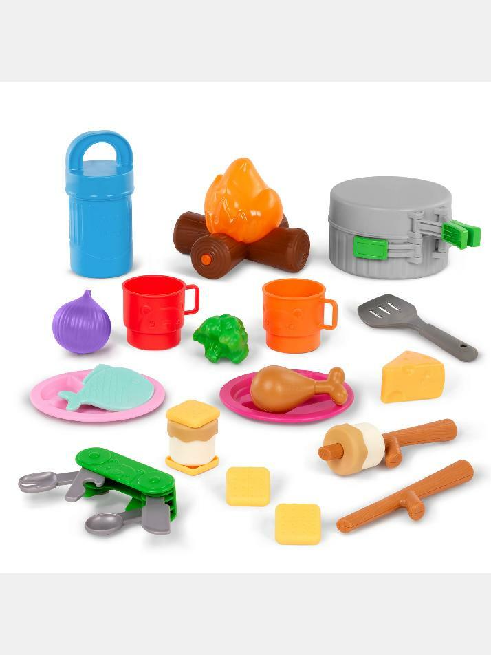 밧핫 해피 캠핑카 텐트 세트 플레이 하우스 놀이 공간 불빛 모닥불 캠프파이어