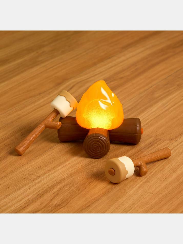 밧핫 해피 캠핑카 텐트 세트 플레이 하우스 놀이 공간 불빛 모닥불 캠프파이어