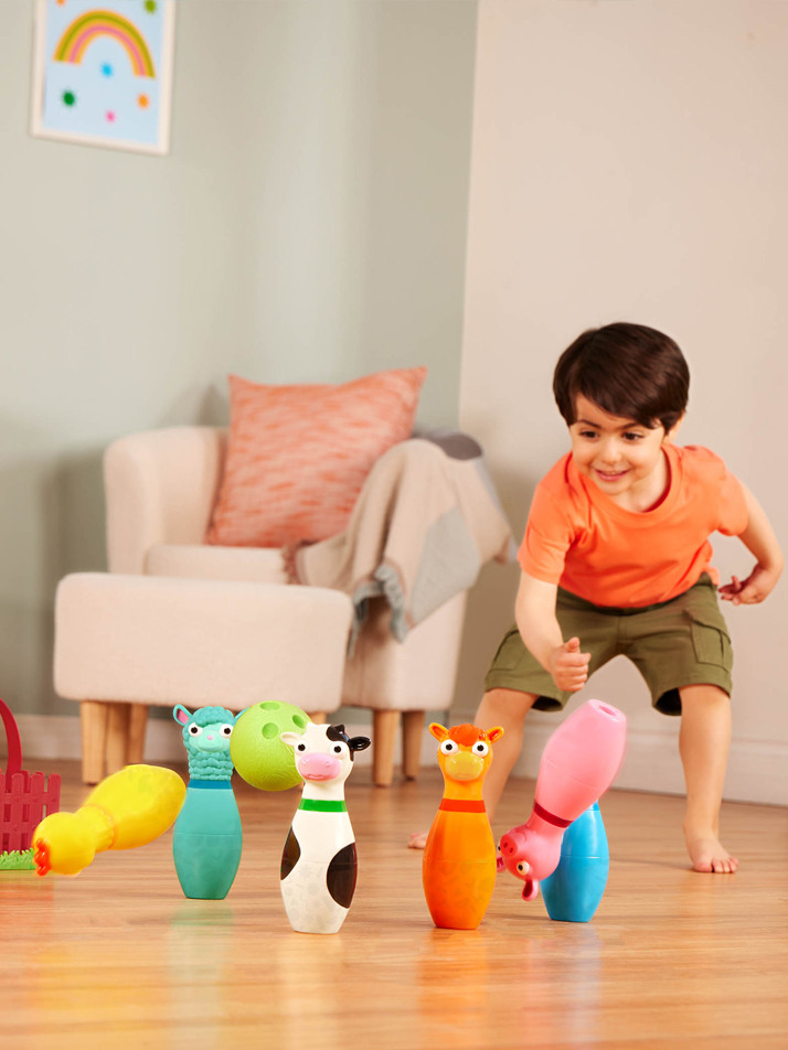 밧핫 동물농장 볼링세트 어린이 스포츠 장난감 게임 완구