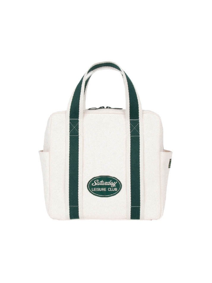 Stripe Webbing Thermal Bag - Ivory & Green (보온가방 / 도쿄 ISETAN 신주쿠점)