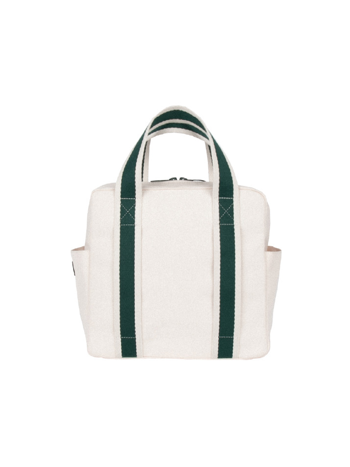 Stripe Webbing Thermal Bag - Ivory & Green (보온가방 / 도쿄 ISETAN 신주쿠점)