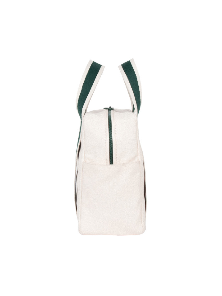 Stripe Webbing Thermal Bag - Ivory & Green (보온가방 / 도쿄 ISETAN 신주쿠점)