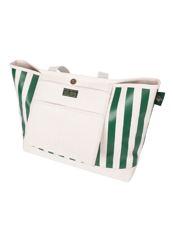 Signature Stripe Leisure Shoulder Bag - British Racing Green