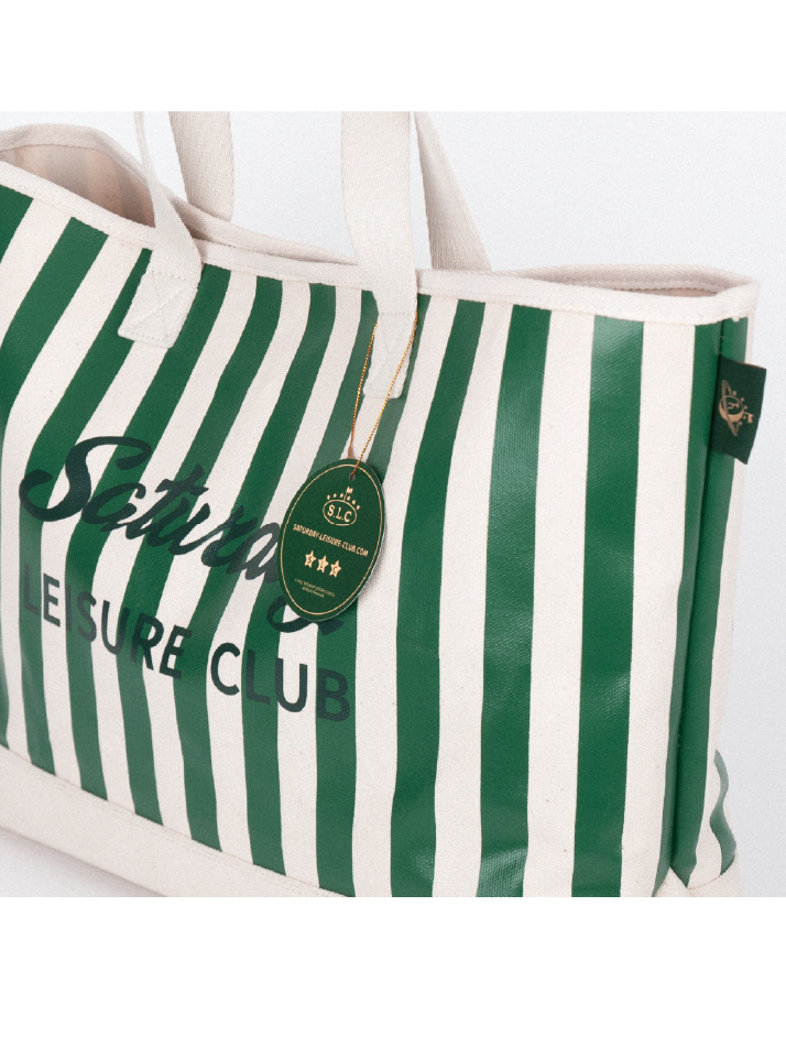 Signature Stripe Leisure Shoulder Bag - British Racing Green