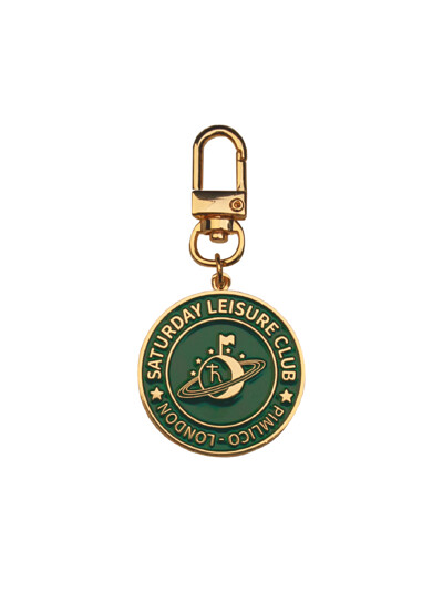 S.L.C Logo Keychain - 24K Gold Plated & British Racing Green