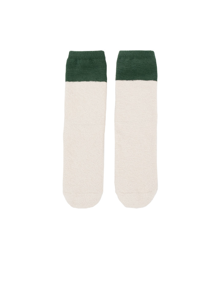 Tactel Leisure Stripe Socks - Ivory & British Racing Green