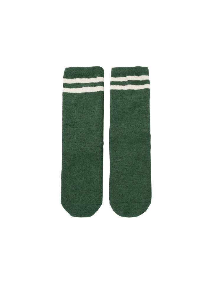 Tactel Leisure Stripe Socks - British Racing Green & Ivory