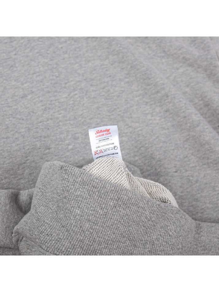 Saturday Leisure Club Logo Leisure Hoodie(Unisex) - Grey