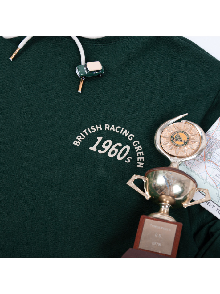 1960s British Racing Green Logo Leisure Hoodie(Unisex) - British Racing Green