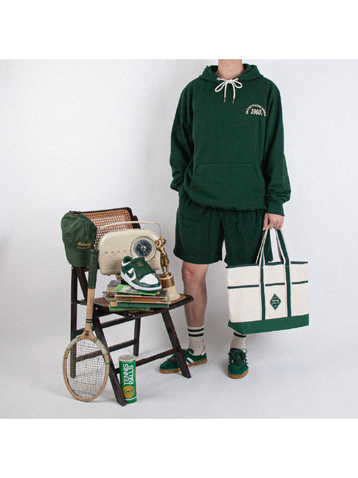 1960s British Racing Green Logo Leisure Hoodie(Unisex) - British Racing Green