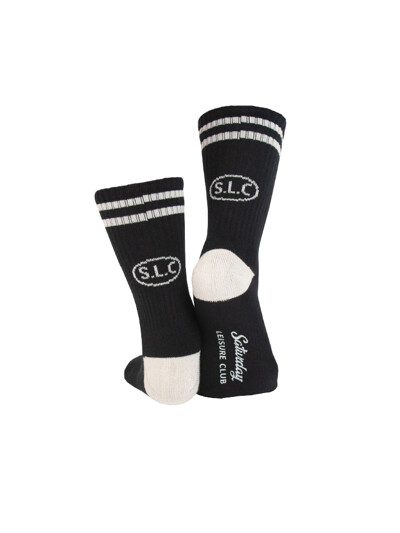 Leisure Stripe Socks - Black & Ivory