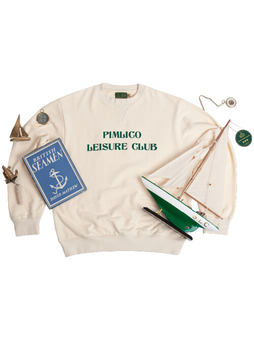 Pimlico Leisure Club Logo Leisure Sweatshirt(Unisex) - Ivory