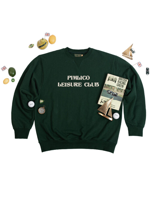 Pimlico Leisure Club Logo Leisure Sweatshirt(Unisex) - Green