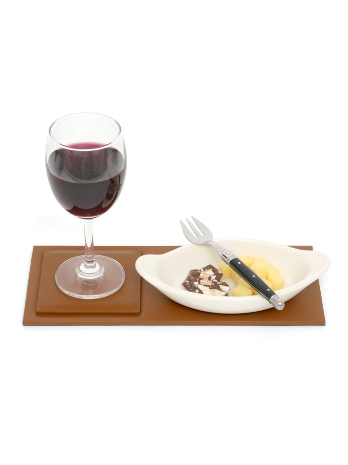 TEA MAT/COASTER SET 002 (BROWN)