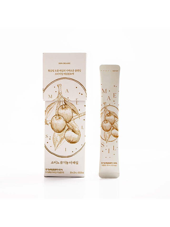 소미노 유기농 더 매실 | 3년 숙성 유기농 황매실 발효액 스틱 (20ml x 10포)